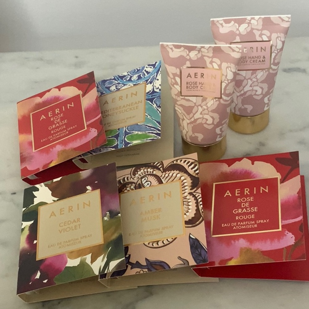 AERIN body cream and AERIN variety of samples
